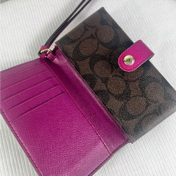 Coach Rich Purple Leather Tote - Picture 8 of 9